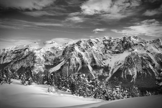 winter landscape - photo taken in italian dolomites