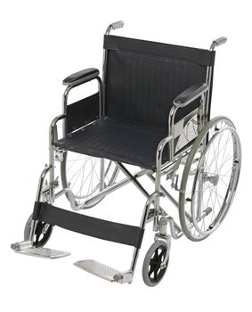 Wheelchair isolated, ortopaedic equipment over white
