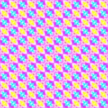 colorful seamless texture of repeating stars and shapes