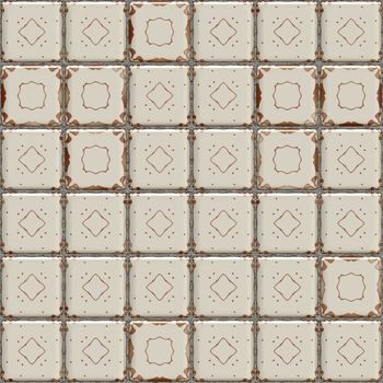 seamless 3d texture of old grunge ceramic wall 