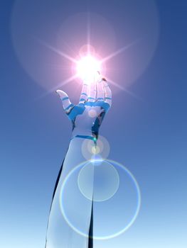 Conceptual image about researching for achievement and success.