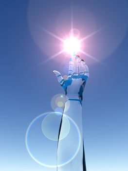 Conceptual image about researching for achievement and success.