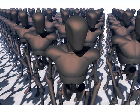 Concept image about being conformist and identical.