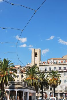 beautiful city sight of the capital of Portugal, Lisbon