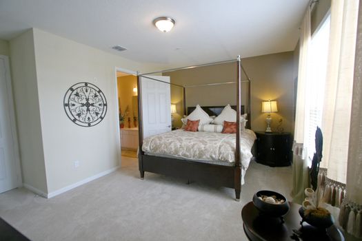 An Interior Home shot of a King Master Bedroom.