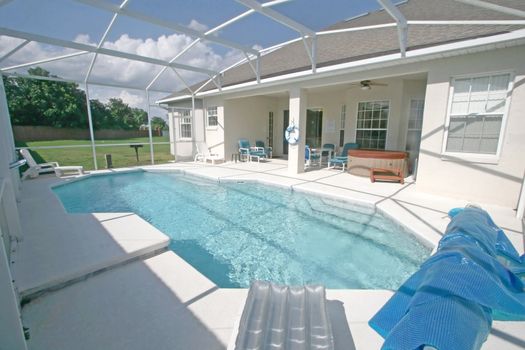 A Swimming Pool, Hot Tub and Lanai in Florida.