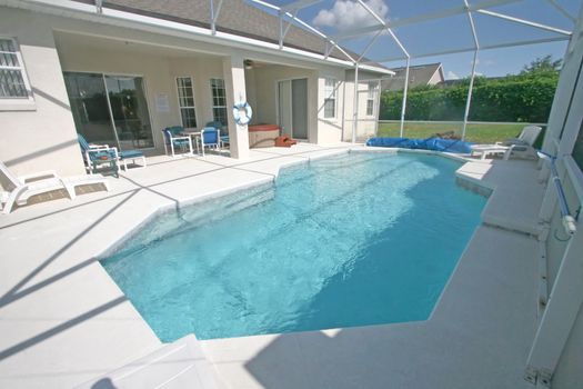 A Swimming Pool, Hot Tub and Lanai in Florida.