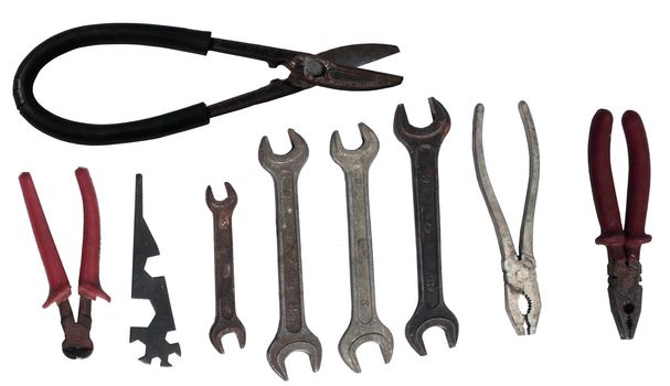 Old hand tools for repair mechanisms