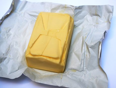 block of butter on it's own wrapping