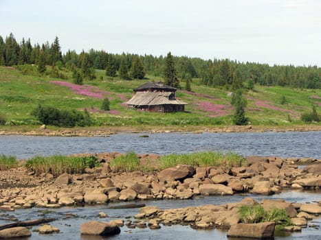 The old house on river bank