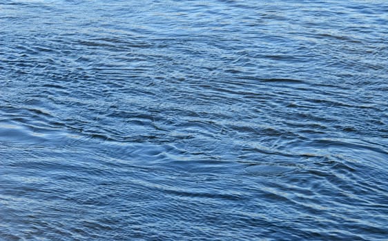 Water surface rippled by the wind.