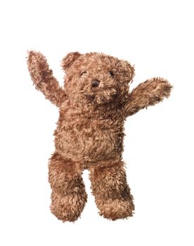 Happy Teddy Bear isolated on white background