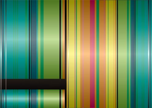 Natural autumn ribbon background with rainbow stripes and copyspace