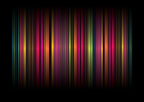 Neon rainbow abstract background with ribbons of colour