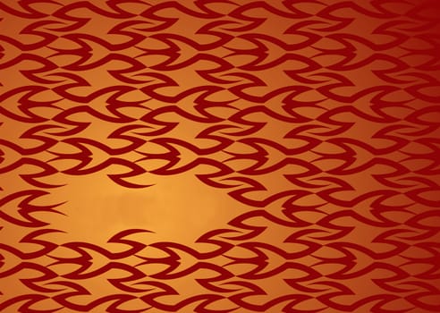 inter linking abstract orange and red background design with copy space