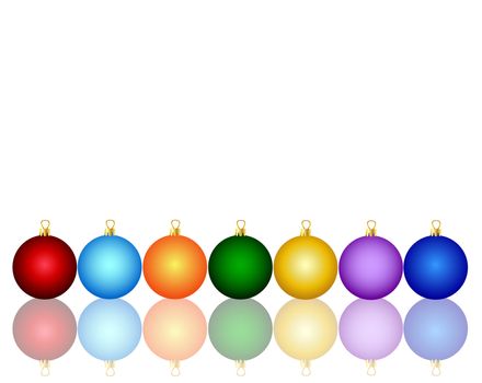 colorful christmas balls