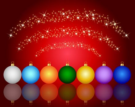 colorful christmas ball background