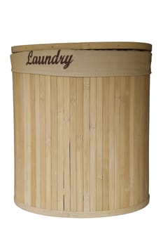 laundry basket - isolated on white background with clipping path