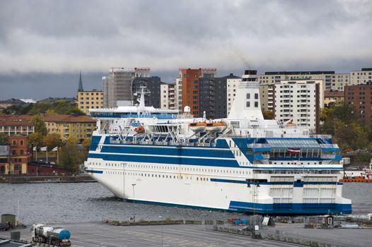Cruise ship in the Stockholm port