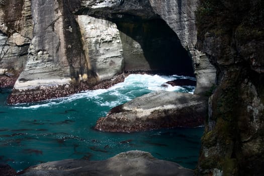 Cape Flattery Water Cave on the Pacific Ocean. Cape Flattery is the northwestern most point of the continental United States in Washington State.