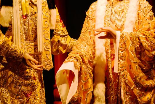 Here are hands detail of Chinese opera.