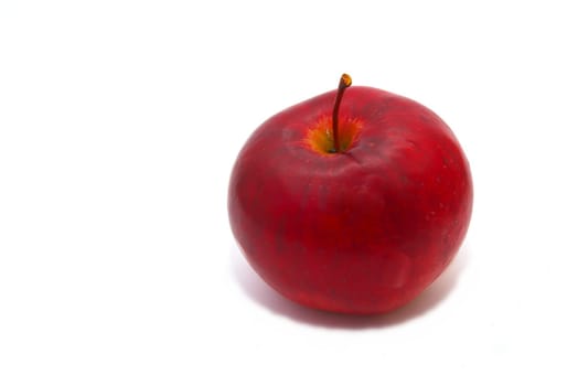 photo of the red apple on white background