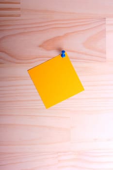 The yellow standard sheet for records is pinned to the wooden panel.