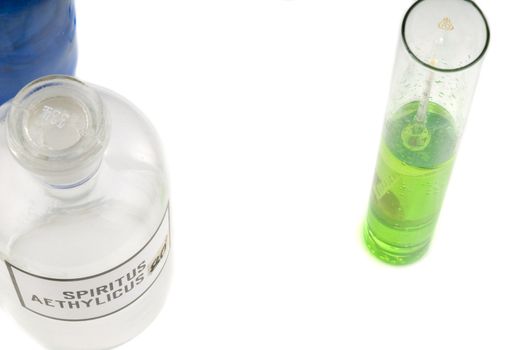 Shot of graduated glasses isolated on white