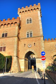 The tower at the entrance of the small town of Bolgheri