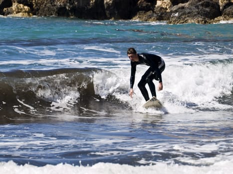 Surfing the waves is a very rare event in Malta