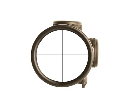 Image of a rifle scope sight used for aiming with a weapon