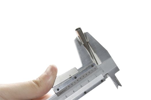A metal measure tool used for measure gauges