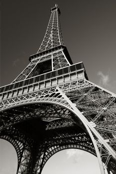 The Eiffel Tower in Paris, France.
