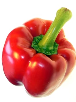 isolated red pepper close up