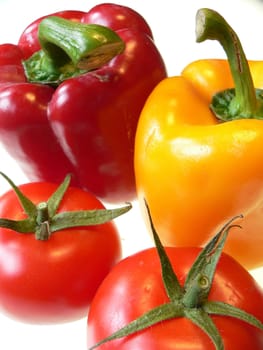 peppers and tomatoes close up