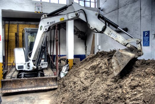 excavator at work