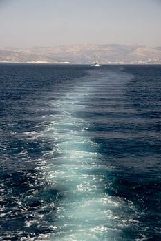 Ship track in Adreatic sea near Croatia