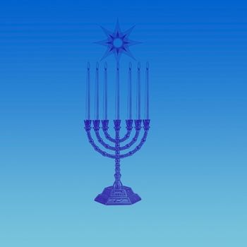 menorah lights the way during happy chanukah