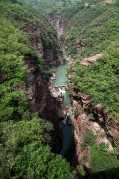 The scenery of Yun-Tai Mountain, a World Geologic Park and AAAAA Scenery Site in China