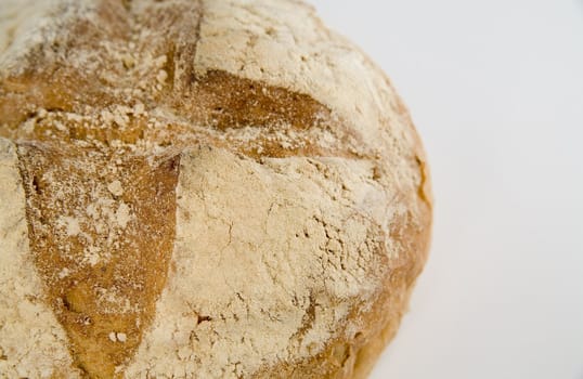 fragment of tasty and crispy fresh bread
