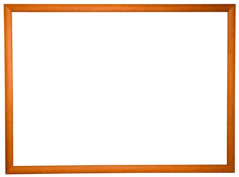 old wooden frame isolated on white background with clipping paths