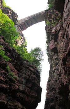 The scenery of Yun-Tai Mountain, a World Geologic Park and AAAAA Scenery Site in China