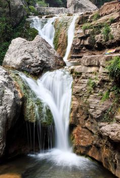 Water falls and cascades of Yun-Tai Mountain, a World Geologic Park and AAAAA Scenery Site in China