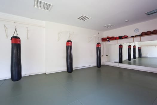 inside boxing gym 