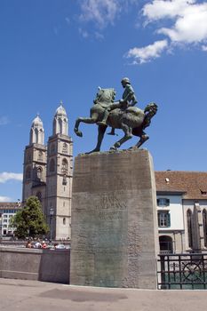 Grossmuenster church in Zurich, Switzerland