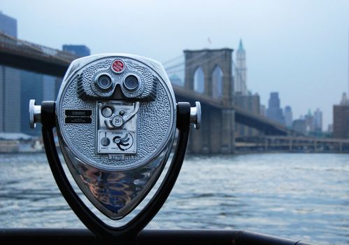 the view of the Brooklyn bridge in New York