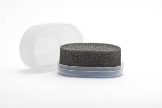 sponge for shoes with silicone on a white background