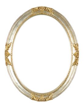 isolated oval frame with clipping path