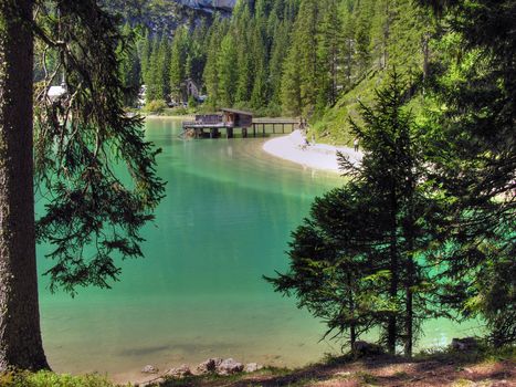 Detail of the Dolomites Mountains in Italy during Summer