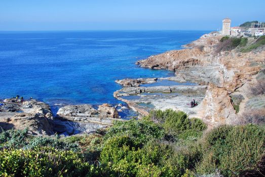 A view of the Tuscan Coast in Winter